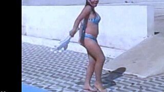Filming Hot Brazilian Friend's Steamy Striptease and Ripped Clothes