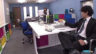 boss hey secretary suck my cock deep or you're fired pantyhose humiliation