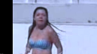 Filming Hot Brazilian Friend's Steamy Striptease and Ripped Clothes