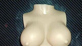 dolly begs for double penetration i cum on her tits quickie desk fuck