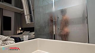 jealous husband watches his cute latina brazilian wife shower with massive bbc cuckold interracial amateurs