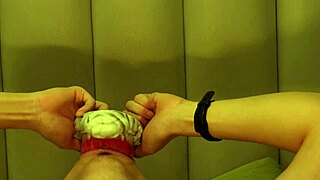 giant wolf's rough tongue invades college guy's deepthroat cock suck hole