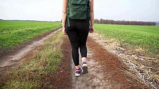 milf in black tights says watch me tease this nice butt