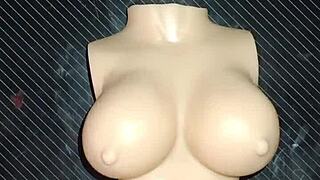 dolly begs for double penetration i cum on her tits quickie desk fuck