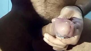 Huge brazilian cock unleashes record-breaking cumshot explosion.