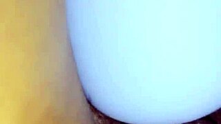 check out my sexy latina wife's tight wet pussy close-up creampie