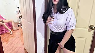 ever wonder what happens when she catches you stroking on her sofa