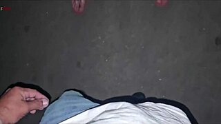 skinny blonde sucks monster cock on crowded bridge