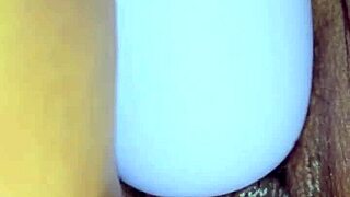 check out my sexy latina wife's tight wet pussy close-up creampie