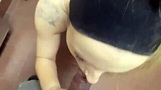 im gettin slutted out rough in this public bathroom gaggin on bbc