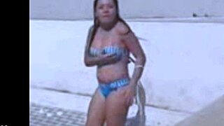 Filming Hot Brazilian Friend's Steamy Striptease and Ripped Clothes