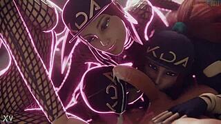 akali farts hot while sucking big cock and assfucking