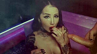 jewelz blu's big tits bounce as she squirts riding rough goth cock