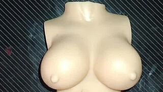 dolly begs for double penetration i cum on her tits quickie desk fuck