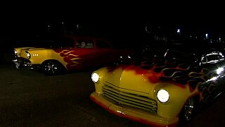 so this curvy blonde couple gets wild on the car hood with face fucking and a massive cumshot all over her big natural tits