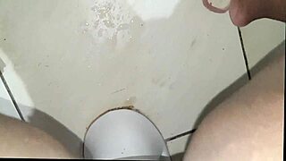 curvy wife strokes pussy in church bathroom