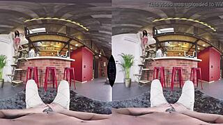 Brunette takes hardcore anal pounding right at the bar