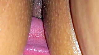 check out my sexy latina wife's tight wet pussy close-up creampie