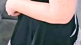 Who's that sexy milf in halloween uniform teasing her panties?