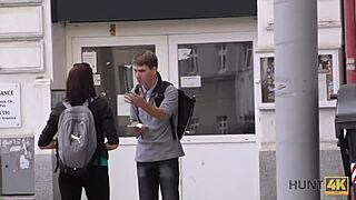 Cash Motivated Hot Tourist Tries Sex with Handsome Stranger for Hunt4k