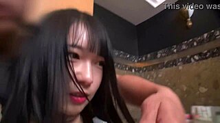 Petite Japanese cosplay girl rides cock hard in doggystyle creampie frenzy