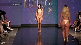 model's bikini barely hides that juicy ass craving more