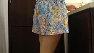 hidden cam catches sexy latina nurse peeing in miniskirt!