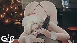 yo mercy christmas grabs my monster cock and shakes her big ass all christmas style