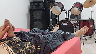 Watch me stroke my huge monster cock domination style in front of cam