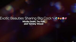 nicole doshi and tru kait share monster cock in wild threesome 😈🍆💦