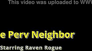 raven rogue's dirty barefoot feet humiliate perv neighbor up close