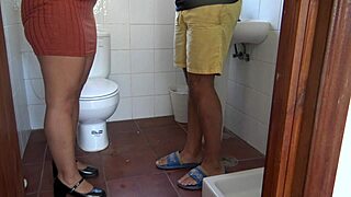 horny stepmom begs stepson to piss right in front of her taboo closeup dirty talk