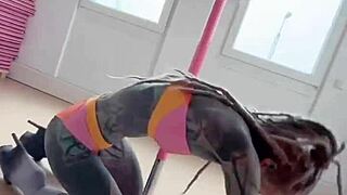 anuskatzz dances in heels exotic pole fitness compilation