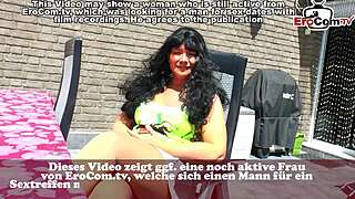 thick german mature neighbor convinced to masturbate on camera