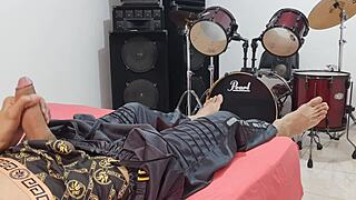 Watch me stroke my huge monster cock domination style in front of cam