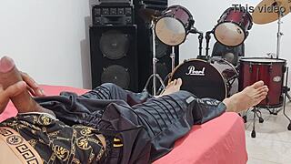 Watch me stroke my huge monster cock domination style in front of cam