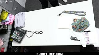 Police Haley Reed punishes burglar with small tits bouncing in garage doggystyle HARD FUCK!