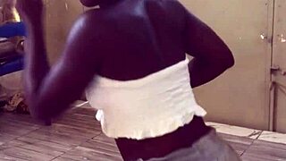 crazybitch sweats hard losing fat shaking her thick body workout pounding exercises non-stop