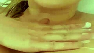 lathering fat bbw hooters in creamy soap suds