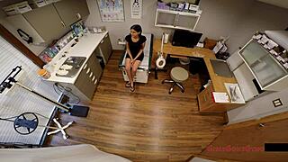 yo, this cutie with small tits gets her mandatory physical exam