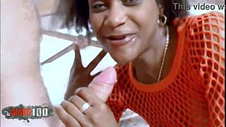 Shania's tight ass takes anal pounding on bed 😍🍑 French black babe