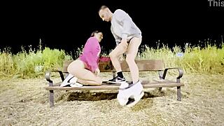 Sucia sneaks street fuck with neighbor under cover of night