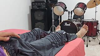 Watch me stroke my huge monster cock domination style in front of cam