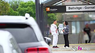 seducing street babe lily morena leads to rough deepthroat doggystyle pounding