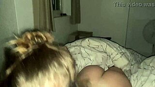 horny ball sucking teaser gives full deepthroat on monster cock with creampie finish