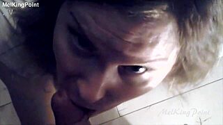 damn check this milf in latex gloves sucking cock like a pro milker