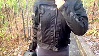 blonde wife lifts miniskirt flashing shaved pussy with no panties outdoors