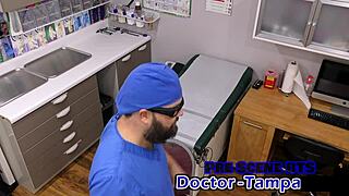 spread wide misty, dr tampa checks your teen pussy entrance