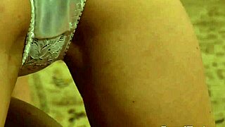 curvy bound lesbian slave moans orgasming from oiled femdom massage