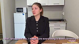 Want to keep your job? Strip panties for rough boss punishment now